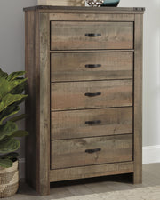 Trinell Brown Queen Panel Bed, Chest and 2 Nightstands - B446B59