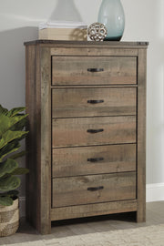 Trinell Brown Queen Panel Bed, Chest and 2 Nightstands - B446B59