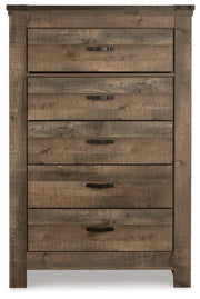 Trinell Brown Queen Panel Bed, Chest and 2 Nightstands - B446B59