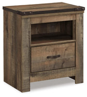 Trinell Brown Queen Panel Bed, Chest and 2 Nightstands - B446B59