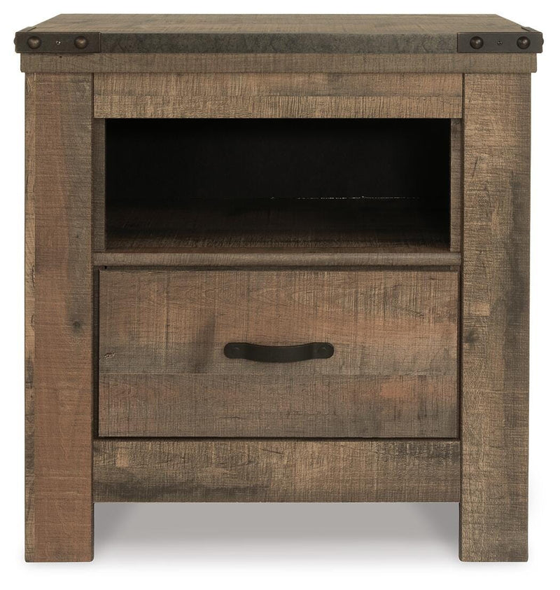 Trinell Brown Queen Panel Bed, Chest and 2 Nightstands - B446B59