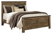Trinell Brown Queen Panel Bed, Dresser, Mirror and Nightstand - B446B88