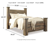 Trinell Brown Queen Poster Bed and Nightstand - B446B62