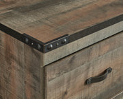 Trinell Brown TV Stand with Electric Fireplace  - EW0446W8