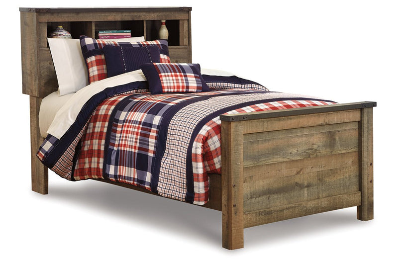 Trinell Brown Twin Bookcase Bed - Gate FurnitureTwin Bed
