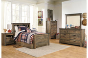 Trinell Brown Twin Bookcase Bed with 1 Large Storage Drawer - Gate FurnitureTwin Bed