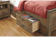 Trinell Brown Twin Bookcase Bed with 2 Storage Drawers - Gate FurnitureTwin Bed