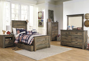 Trinell Brown Twin Panel Bed - Gate FurnitureTwin Bed