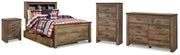 Trinell Full Bookcase Storage Bed, Dresser, Chest and Nightstand - B446B108