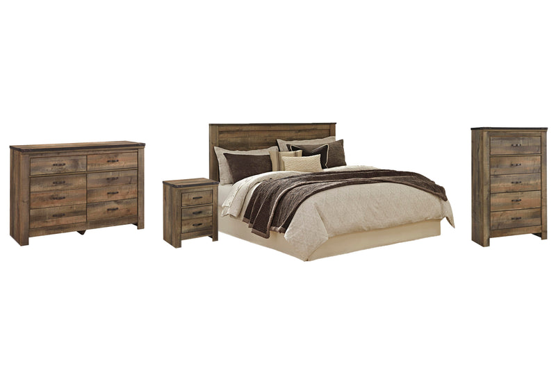 Trinell King/California King Panel Headboard with Dresser, Chest and Nightsand in Brown - PKG005083