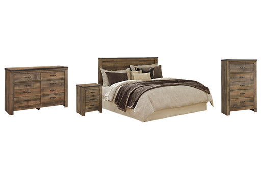 Trinell King/California King Panel Headboard with Dresser, Chest and Nightsand in Brown - PKG005083