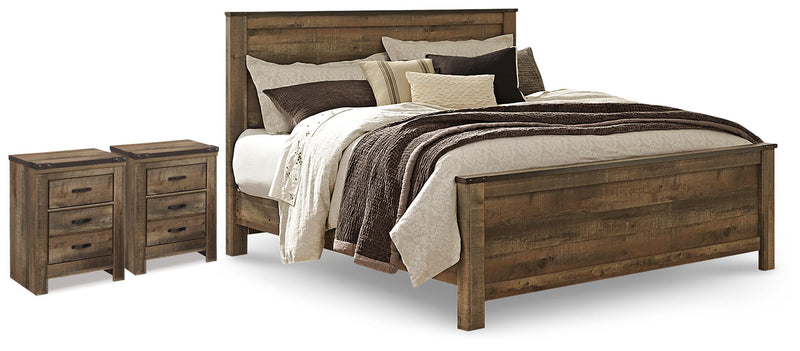 Trinell King Panel Bed and 2 Nightstands - B446B107