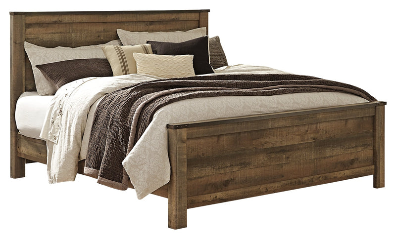 Trinell King Panel Bed with Dresser and 2 Nightstands in Brown from Ashley - Luna Furniture