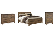 Trinell King Panel Bed with Dresser and Chest in Brown - PKG005092