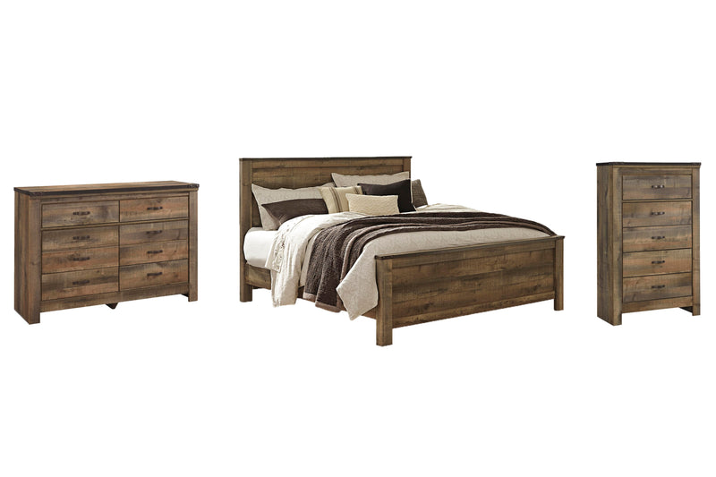 Trinell King Panel Bed with Dresser and Chest in Brown - PKG005092