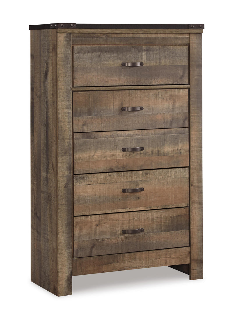 Trinell King Panel Bed with Dresser and Chest in Brown - PKG005092