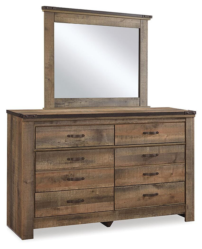 Trinell Queen Panel Bed, Dresser and Mirror - B446B82