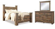 Trinell Queen Poster Bed, Dresser and Mirror - B446B83