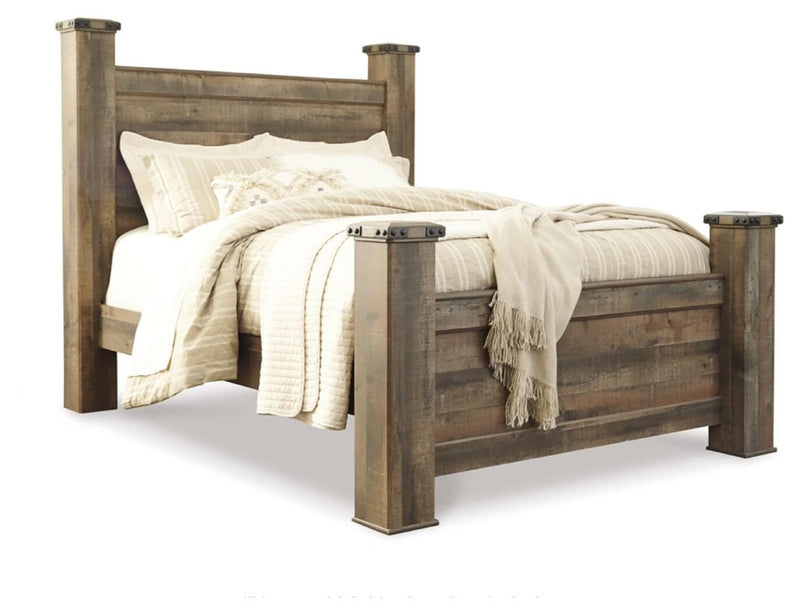 Trinell Queen Poster Bed, Dresser and Mirror - B446B83