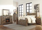 Trinell Queen Poster Bed with Dresser in Brown - PKG005056