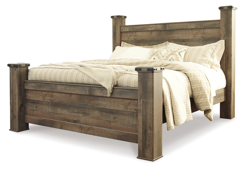 Trinell Queen Poster Bed with Dresser in Brown - PKG005056