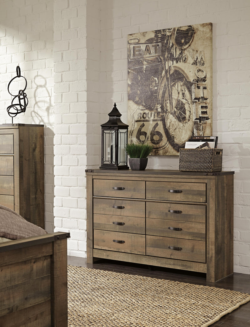 Trinell Twin Bookcase Storage Bed, Dresser and Nightstand - B446B100