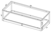Trini 1-shelf Glass Top Coffee Table Black Nickel - 720228