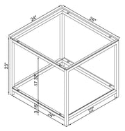 Trini 1-shelf Glass Top Side End Table Black Nickel - 720227
