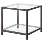 Trini 2-piece Coffee and End Table Set Black Nickel - 720228-S2