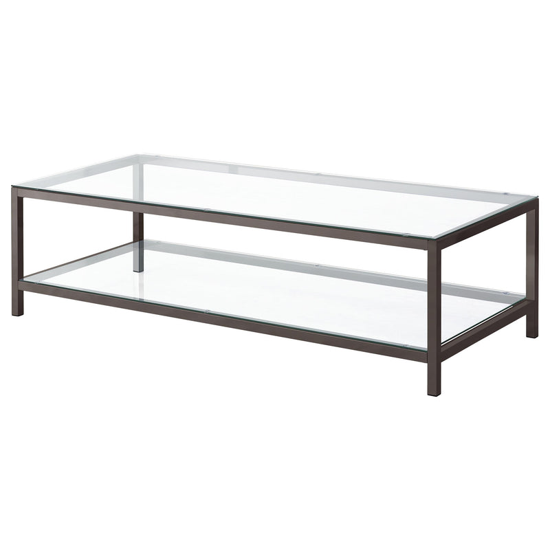 Trini 2-piece Coffee and End Table Set Black Nickel - 720228-S2