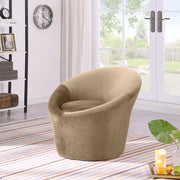 Tristan Velvet Upholstered Accent Chair in Beige - 33015Beige