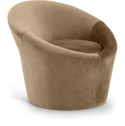 Tristan Velvet Upholstered Accent Chair in Beige - 33015Beige
