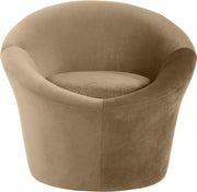 Tristan Velvet Upholstered Accent Chair in Beige - 33015Beige