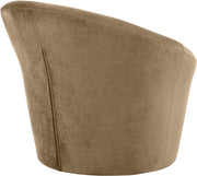Tristan Velvet Upholstered Accent Chair in Beige - 33015Beige