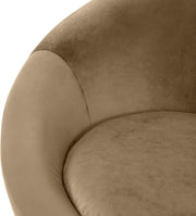 Tristan Velvet Upholstered Accent Chair in Beige - 33015Beige