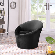 Tristan Velvet Upholstered Accent Chair in Black - 33015Black