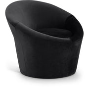 Tristan Velvet Upholstered Accent Chair in Black - 33015Black