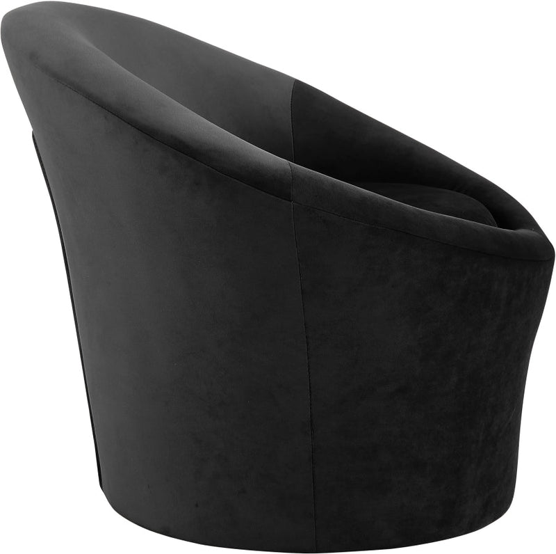 Tristan Velvet Upholstered Accent Chair in Black - 33015Black
