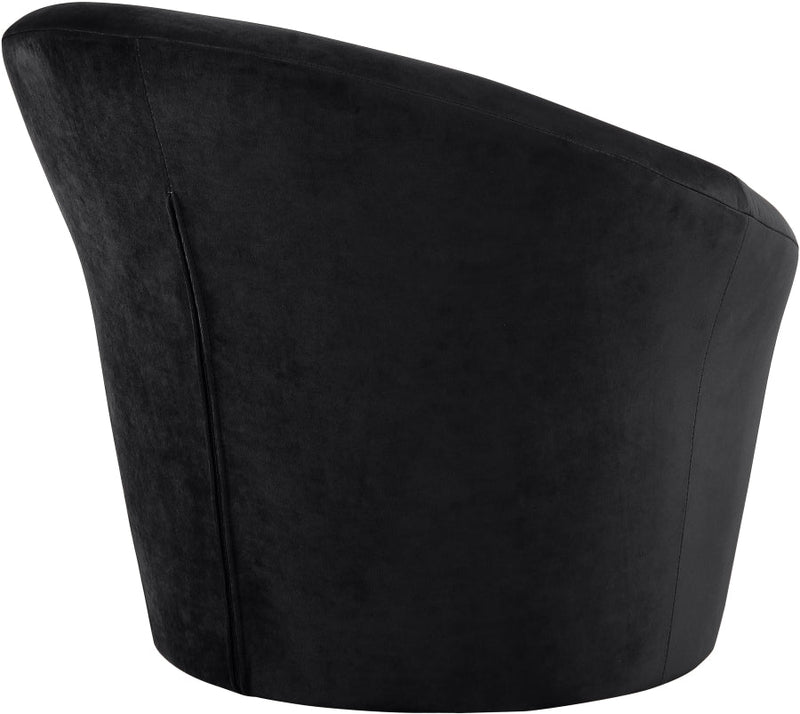 Tristan Velvet Upholstered Accent Chair in Black - 33015Black