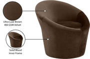 Tristan Velvet Upholstered Accent Chair in Brown - 33015Brown