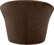 Tristan Velvet Upholstered Accent Chair in Brown - 33015Brown