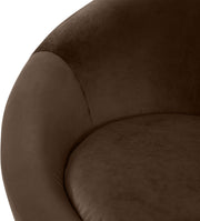 Tristan Velvet Upholstered Accent Chair in Brown - 33015Brown