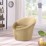 Tristan Velvet Upholstered Accent Chair in Camel - 33015Camel