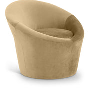 Tristan Velvet Upholstered Accent Chair in Camel - 33015Camel