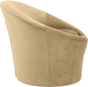 Tristan Velvet Upholstered Accent Chair in Camel - 33015Camel