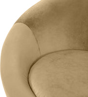 Tristan Velvet Upholstered Accent Chair in Camel - 33015Camel