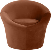 Tristan Velvet Upholstered Accent Chair in Cognac - 33015Cognac