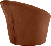 Tristan Velvet Upholstered Accent Chair in Cognac - 33015Cognac