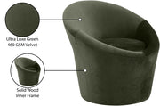 Tristan Velvet Upholstered Accent Chair in Green - 33015Green
