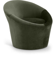 Tristan Velvet Upholstered Accent Chair in Green - 33015Green